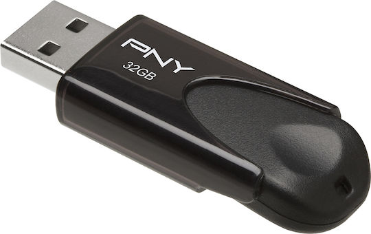 PNY Attaché 4 32GB USB 2.0 Stick Μαύρο