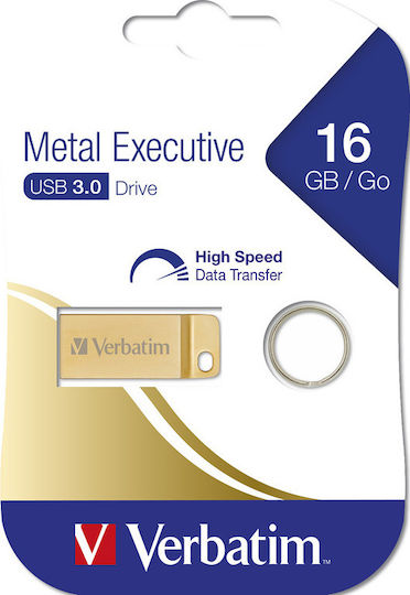Verbatim Metal Executive 16GB USB 3.0 Stick Gold