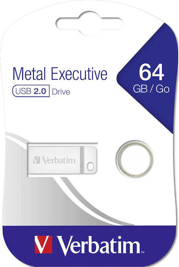 Verbatim Metal Executive 64GB USB 2.0 Stick Silver