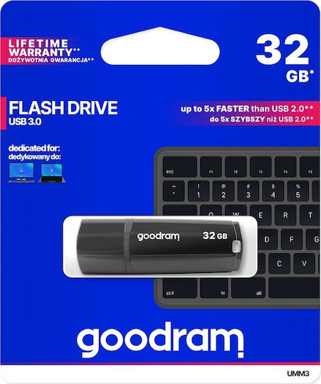 GoodRAM UMM3 32GB USB 3.0 Stick Μαύρο