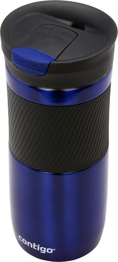 Contigo Byron SS Ποτήρι Θερμός Ανοξείδωτο BPA Free 470ml Κόκκινο με Επιστόμιο