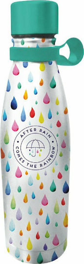Legami Milano Hot&Cold Recyclable Stainless Steel BPA Free Thermos Bottle 500ml After Rain With Handle