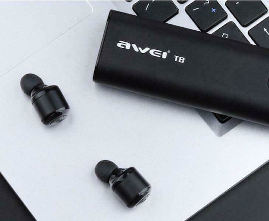 Awei T8 In-ear Bluetooth Handsfree Căști cu Rezistență la Transpirație și Carcasă de Încărcare Negru