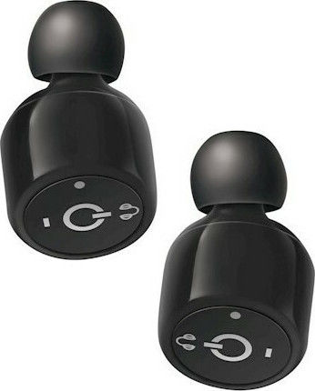 Forever TWE-100 In-ear Bluetooth Handsfree Ακουστικά με Θήκη Φόρτισης Μαύρα