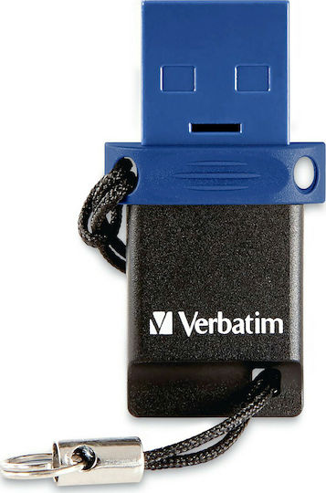 Verbatim Dual Drive 32GB USB 3.0 Stick με σύνδεση USB-C & USB-A Μαύρο