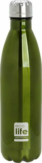 Ecolife Thermos Bottle Recyclable Bottle Thermos Stainless Steel BPA Free 750ml Green