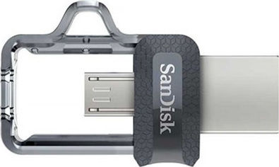 Sandisk Ultra Dual Drive M3.0 16GB USB 3.0 Stick με σύνδεση USB-A & micro USB-B Μαύρο