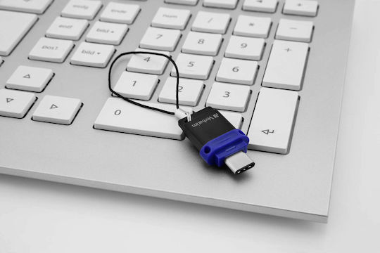 Verbatim Dual Drive 64GB USB 3.0 Stick with connection USB-A & USB-C Black