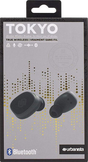 Urbanista Tokyo In-ear Bluetooth Handsfree Ακουστικά με Αντοχή στον Ιδρώτα και Θήκη Φόρτισης Μαύρα