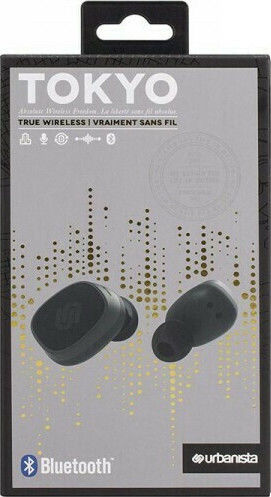 Urbanista Tokyo In-ear Bluetooth Handsfree Ακουστικά με Αντοχή στον Ιδρώτα και Θήκη Φόρτισης Μαύρα