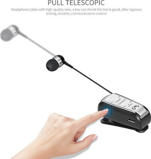 Fineblue FQ208 In-ear Bluetooth Handsfree Earphone Lapel Silver / Black