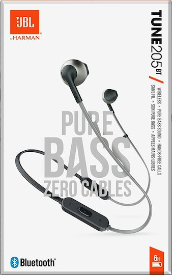 JBL Tune 205BT Earbud / In-ear Bluetooth Handsfree Ακουστικά Μαύρα