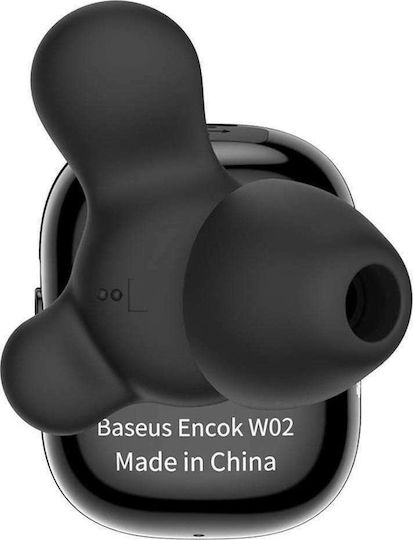 Baseus Encok W02 In-ear Bluetooth Handsfree Earphones with Sweat Resistance and Charging Case Black