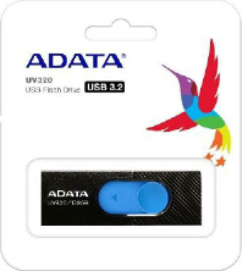 Adata DashDrive UV320 64GB USB 3.2 Stick Μαύρο