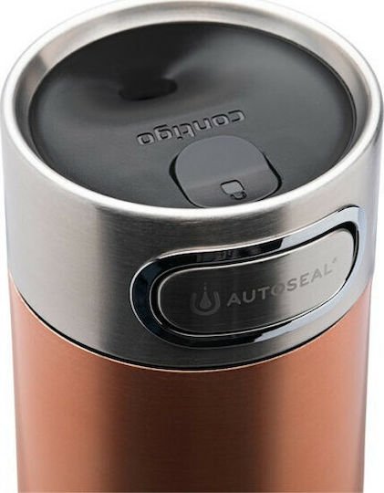 Contigo Luxe Autoseal Glass Thermos Stainless Steel BPA Free 360ml Gold with Mouthpiece