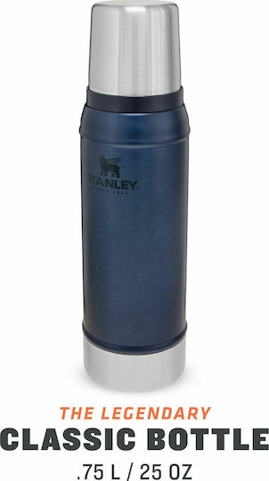 Stanley Classic Legendary Bottle Thermos Stainless Steel BPA Free 1lt Nightfall with Cap-Cup and Handle
