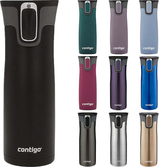 Contigo West Loop Ποτήρι Θερμός Ανοξείδωτο BPA Free 470ml Μπλε με Επιστόμιο