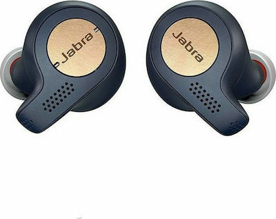 Jabra Elite Active 65t In-ear Bluetooth Handsfree Ακουστικά με Αντοχή στον Ιδρώτα και Θήκη Φόρτισης Μπλε