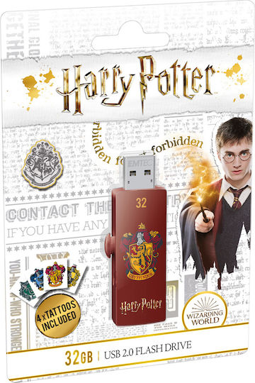 Emtec M730 Harry Potter Gryffindor 32GB USB 2.0 Stick Κόκκινο