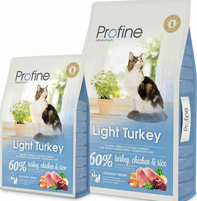 Profine Light Dry Food Diet, Gluten-Free for Adult Cats with Sensitive Urinary with Turkey / Chicken / Rice 2kg