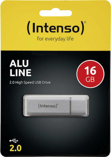 Intenso Alu Line 16GB USB 2.0 Stick Ασημί