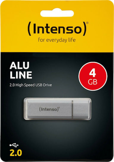 Intenso Alu Line 4GB USB 2.0 Stick Ασημί