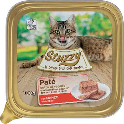 Stuzzy Mister Wet Food for Adult Cats In Tray with Beef 1pc 100gr