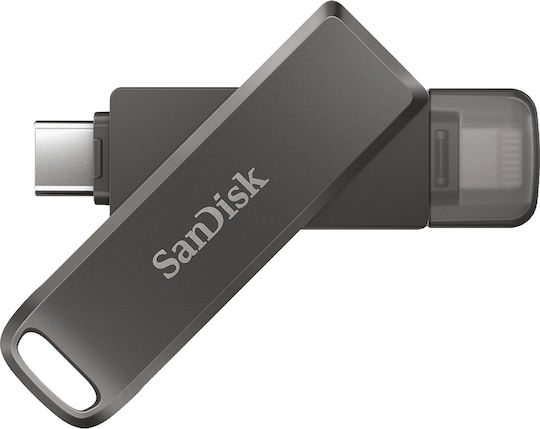 Sandisk iXpand Luxe 128GB USB 3.1 Стик с връзка Lightning & USB-C Черен