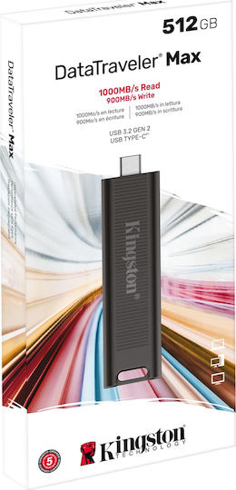 Kingston DataTraveler 512GB USB 3.2 Stick with connection USB-C Black