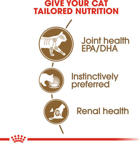 Royal Canin Ageing 12+ Wet Food for Senior Cats in Pouches with Tuna 85gr