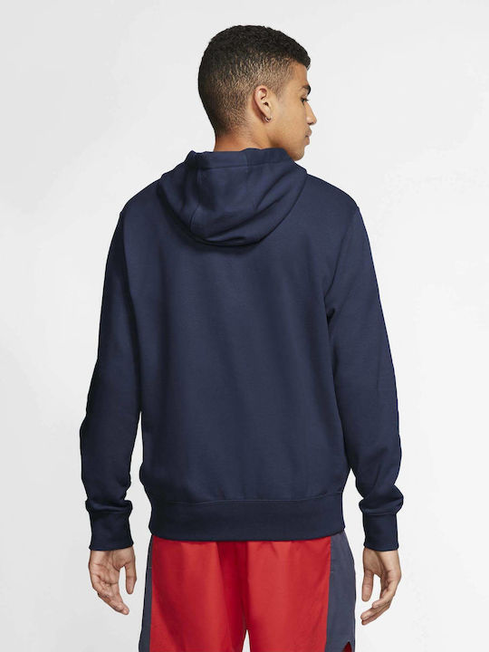 Club Cardigan with Hood Navy