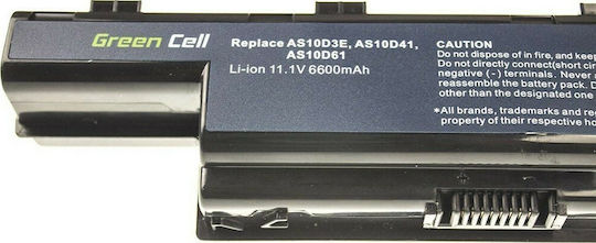 Green Cell Compatible Battery for Acer Aspire / TravelMate 5733/5741/5742/5742G/5750G with 6600mAh