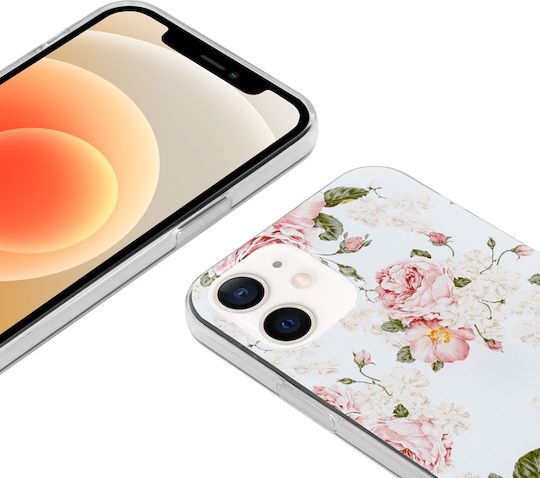 Crong Flower Back Cover Σιλικόνης Pattern 02 (iPhone 12 / 12 Pro)