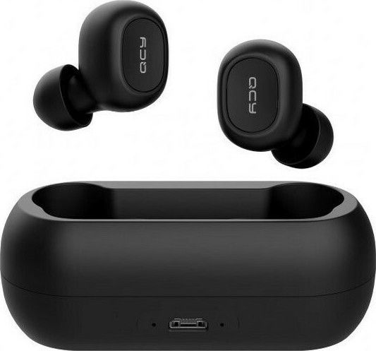 QCY T1c In-Ear Bluetooth-Freisprecheinrichtung Kopfhörer mit Ladeetui Schwarz