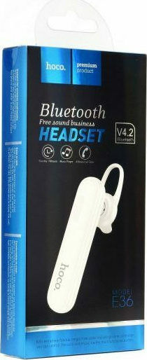 Hoco E36 Earbud Bluetooth Handsfree Earphone White