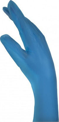 Bournas Medicals Touch Vinyl Examination Gloves Powdered Blue 100pcs