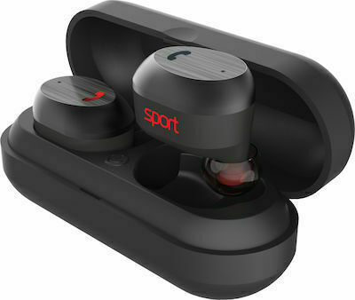 Elari NanoPods In-ear Bluetooth Handsfree Căști cu Rezistență la Transpirație și Carcasă de Încărcare Negru