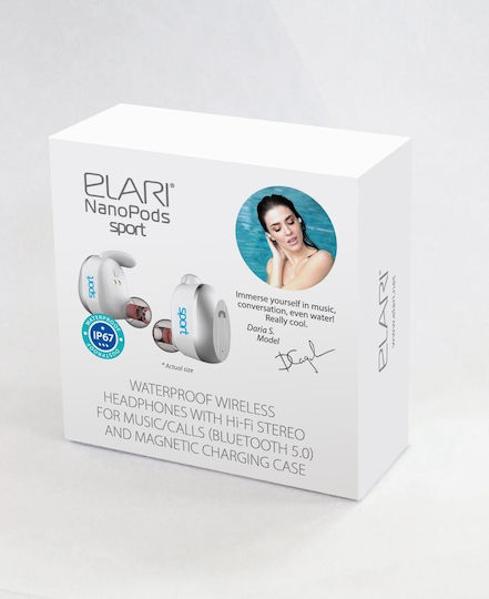Elari NanoPods In-Ear Bluetooth-Freisprecheinrichtung Kopfhörer mit Schweißresistenz und Ladeetui Weiß