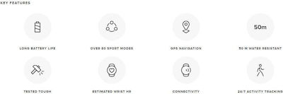 Suunto Spartan Trainer Wrist HR 46mm Waterproof Smartwatch with Heart Rate Monitor (Ocean)