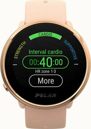 Polar Ignite Oțel inoxidabil 43mm Rezistent la apă Smartwatch (Pink TPU)
