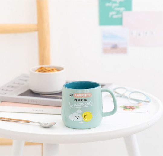 Mr. Wonderful My Favourite Place is By Your Side Mug Ceramic Blue 370ml