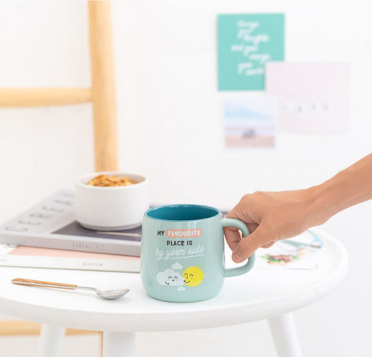 Mr. Wonderful My Favourite Place is By Your Side Mug Ceramic Blue 370ml