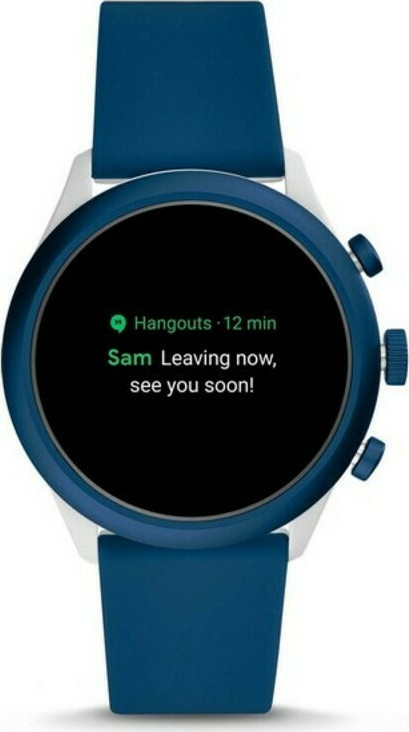 Fossil Sport Stainless Steel 43mm Smartwatch Blue