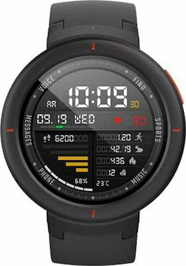 Amazfit Verge 43mm Smartwatch with Heart Rate Monitor (Black)
