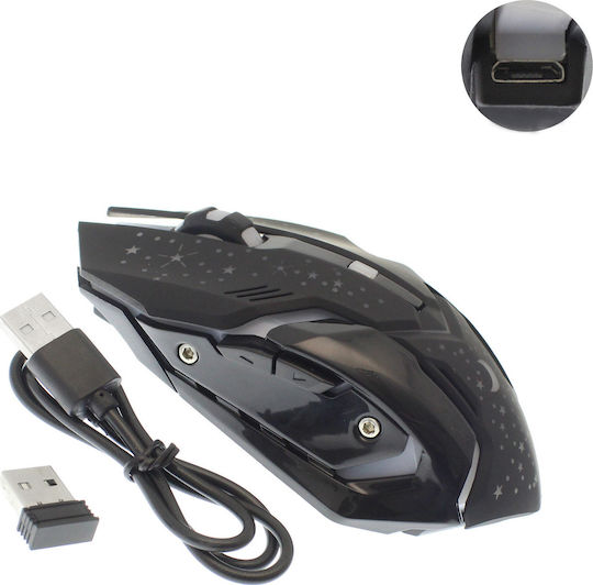 Weibo WB-911 Ασύρματο Gaming Ποντίκι 3200 DPI Μαύρο