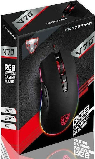 Motospeed V30 RGB Gaming Ποντίκι 3500 DPI Μαύρο