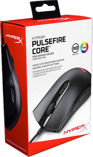 HyperX Pulsefire Core RGB Gaming Ποντίκι 6200 DPI Μαύρο