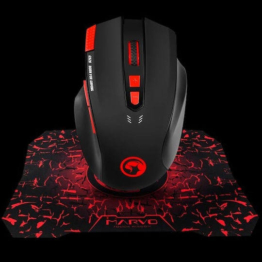 Marvo G928+G1 RGB Геймърска Мишка 3200 DPI Черен