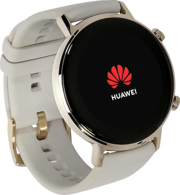 Huawei Watch GT 2 42mm Elegant Stainless Steel 42mm Waterproof with Heart Rate Monitor (Frosty White)