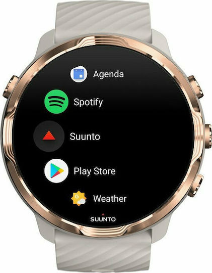 Suunto 7 50mm Αδιάβροχο Smartwatch με Παλμογράφο (Sandstone Rosegold)